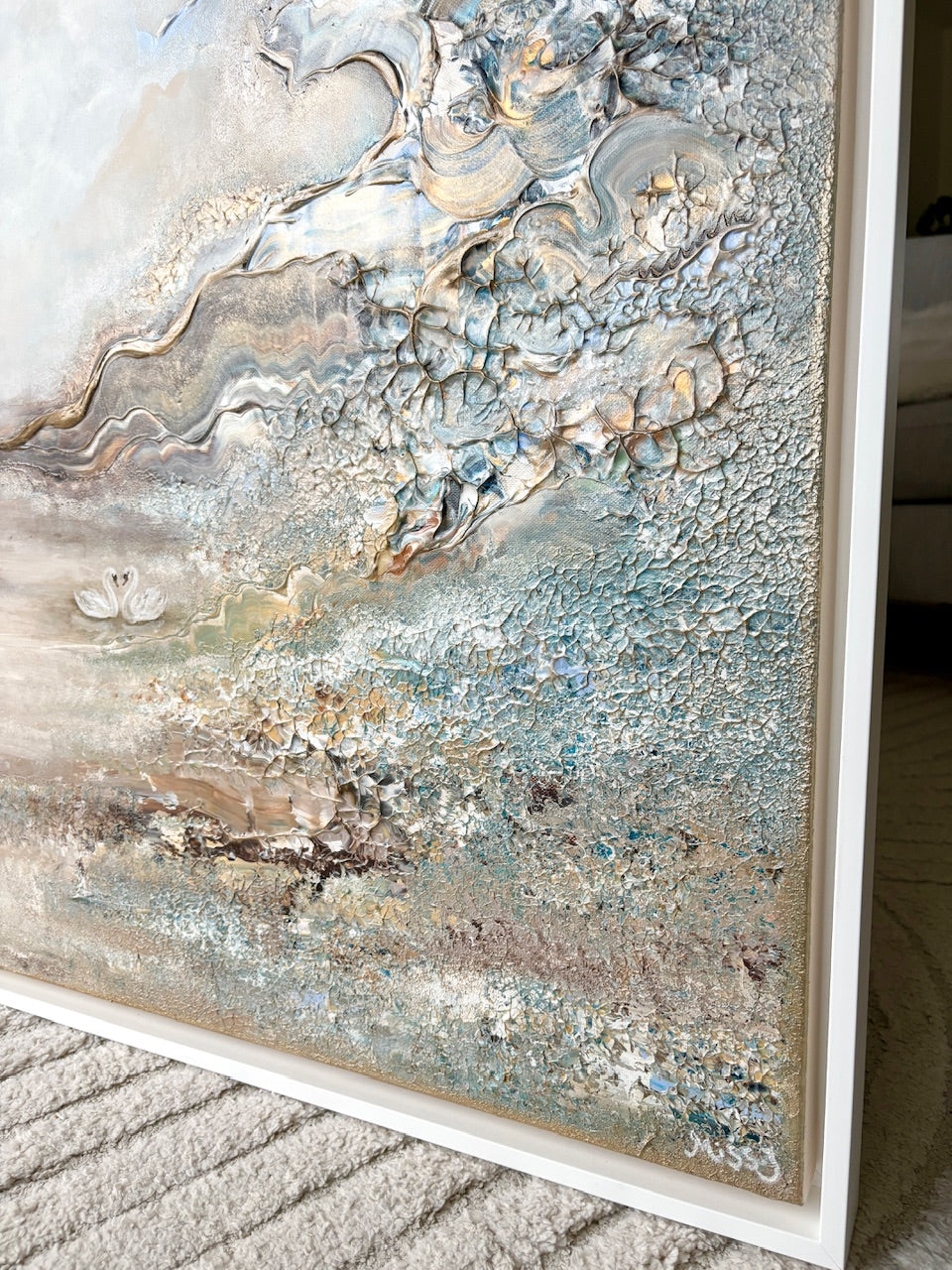 Swans dreamscape  - Original Painting