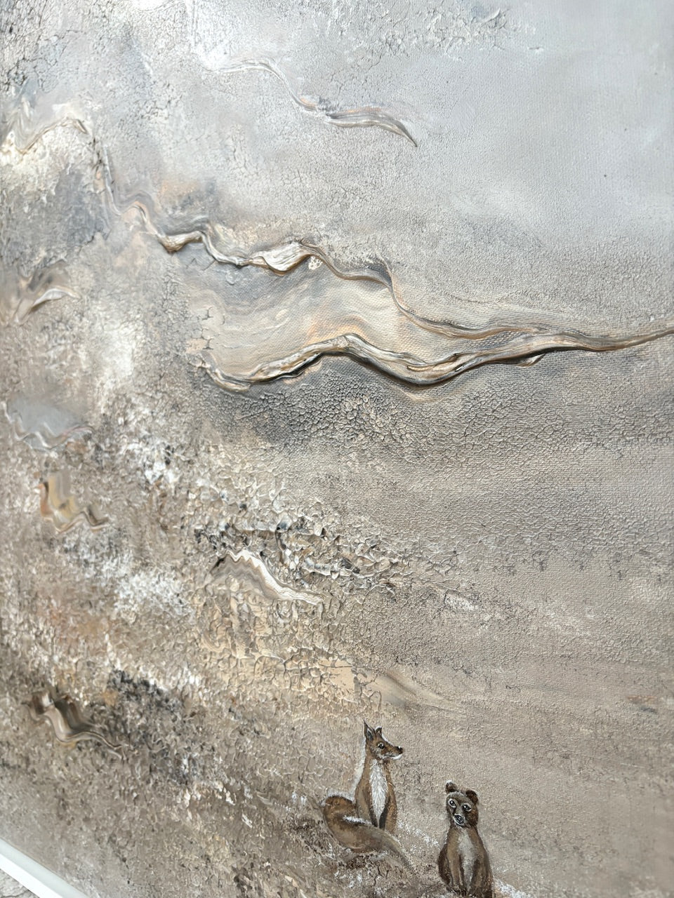 Fox and bear - Original Painting