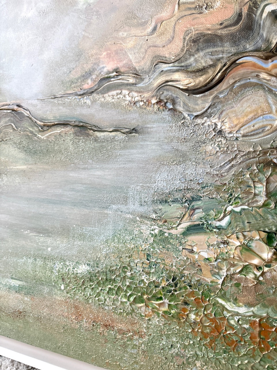 Green fox dreamscape  - Original Painting