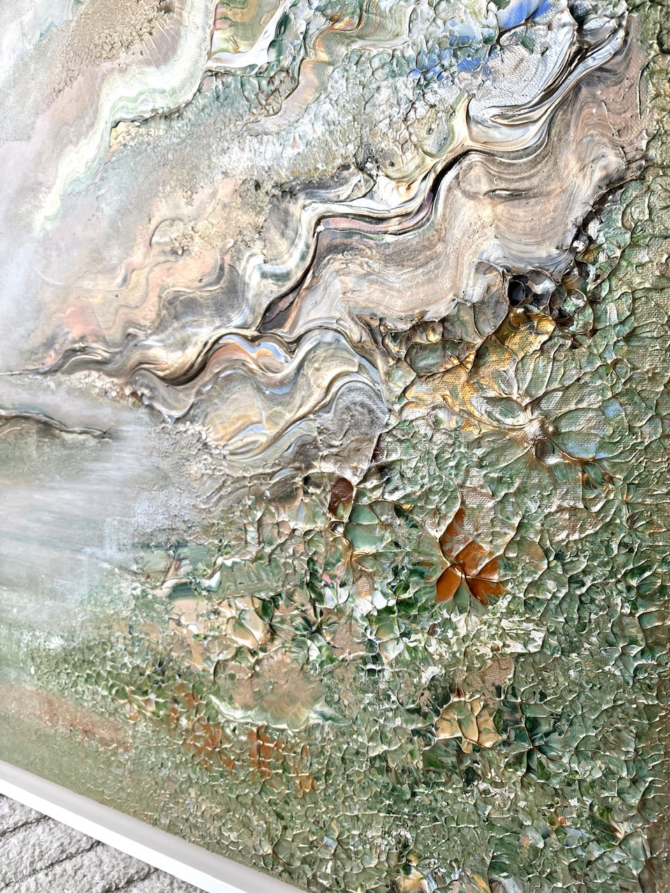 Green fox dreamscape  - Original Painting