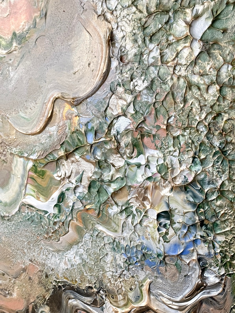 Green fox dreamscape  - Original Painting