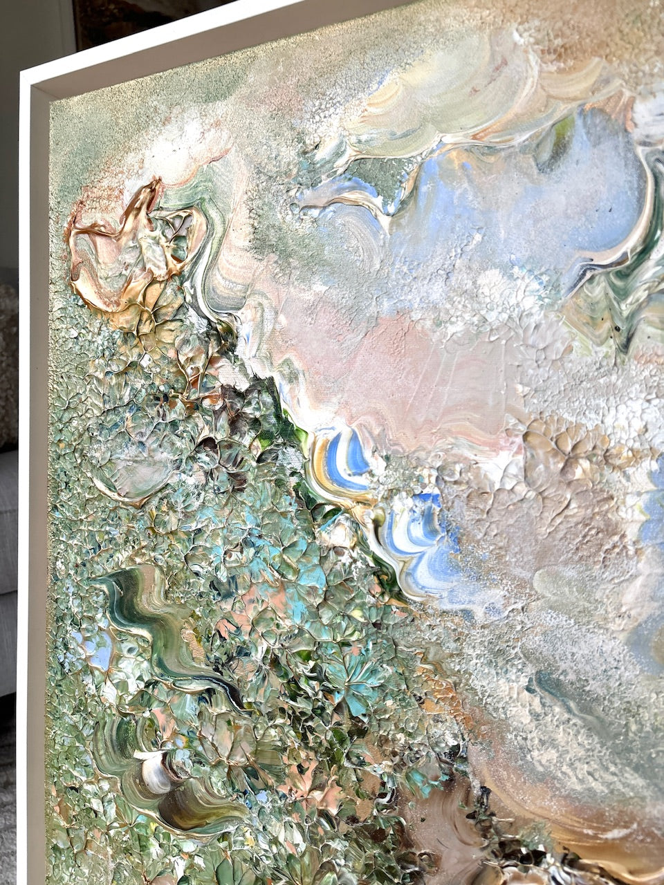 Green fox dreamscape  - Original Painting