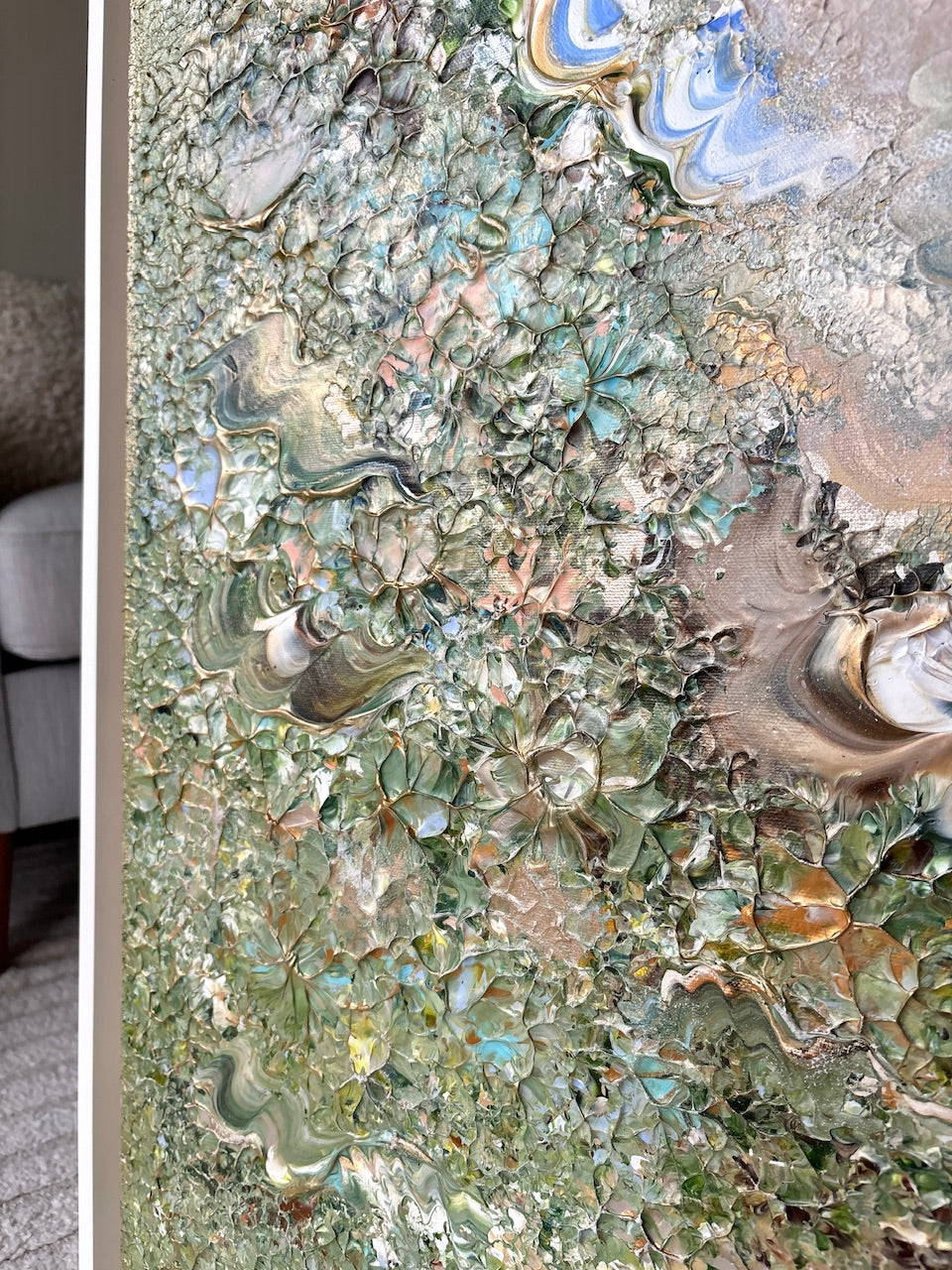 Green fox dreamscape  - Original Painting