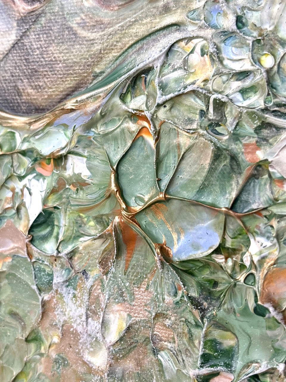 Green fox dreamscape  - Original Painting