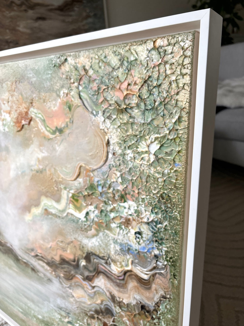 Green fox dreamscape  - Original Painting