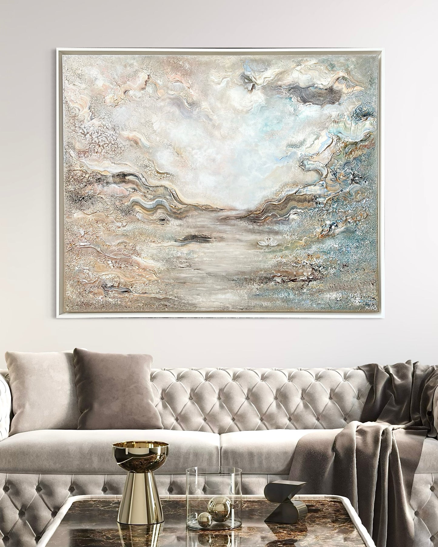 Swans dreamscape  - Original Painting