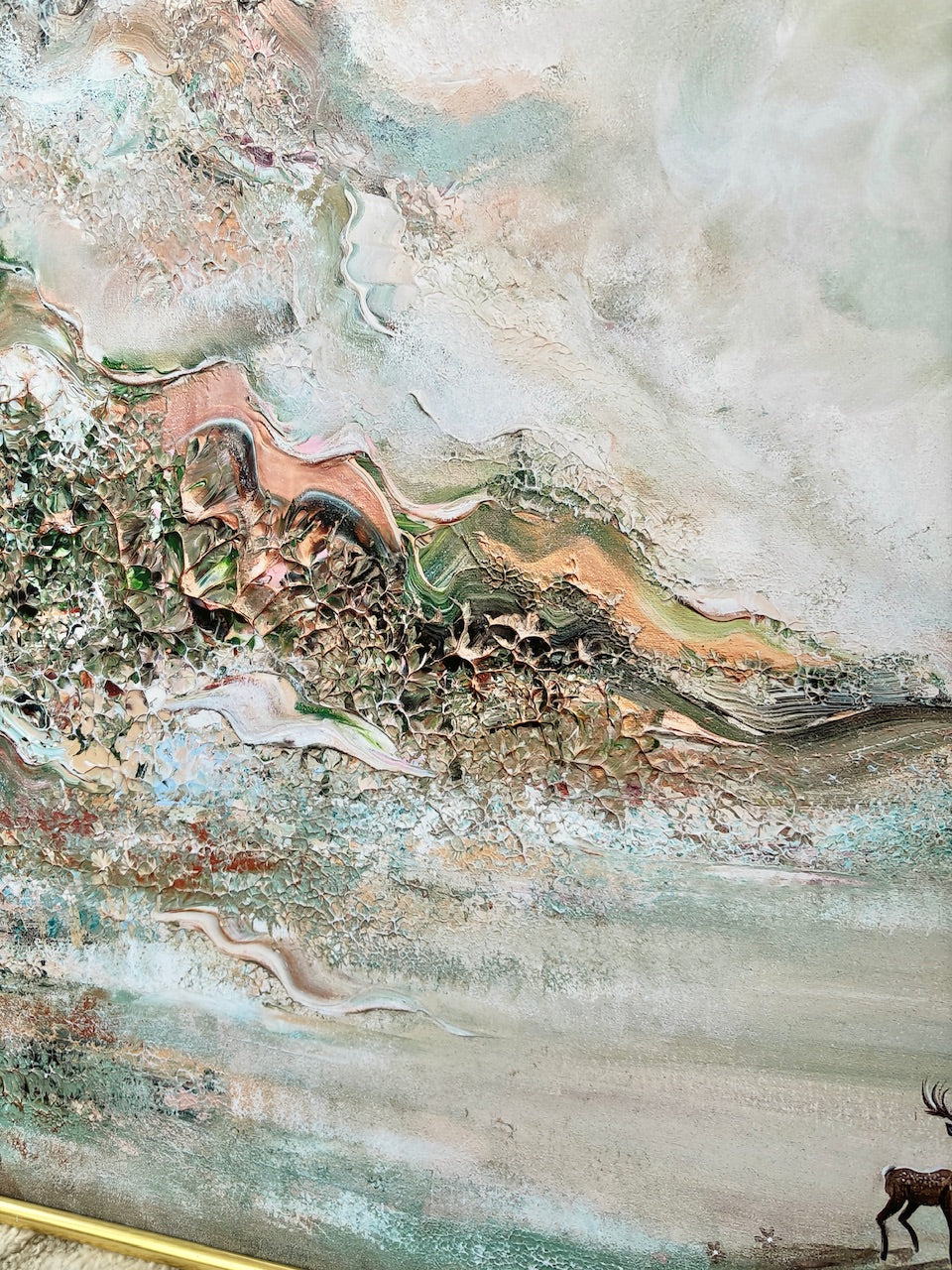 Green deer dreamscape Print