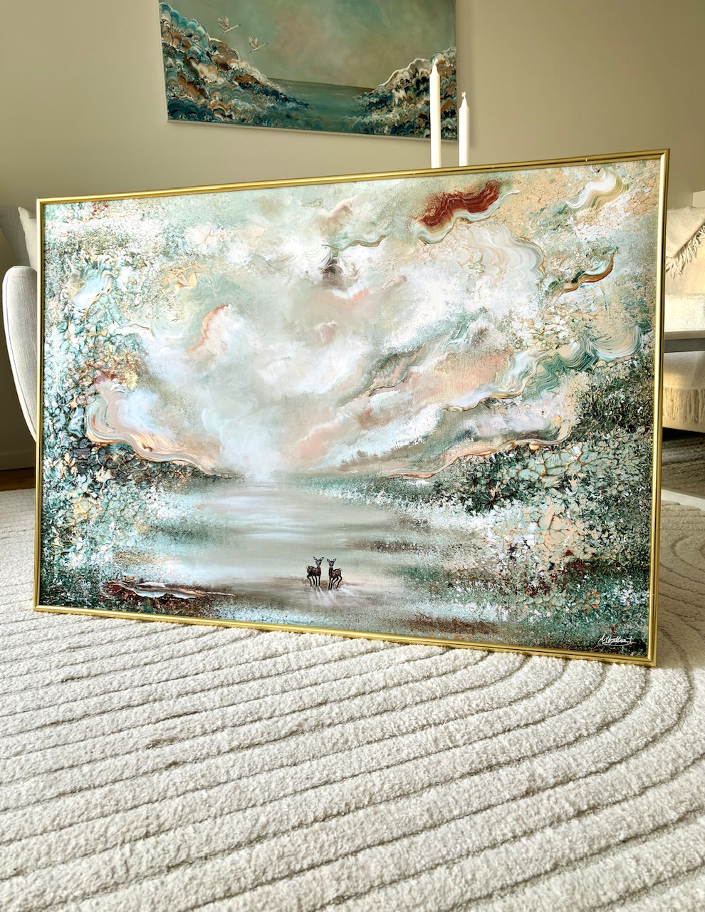 Green fields of love Print