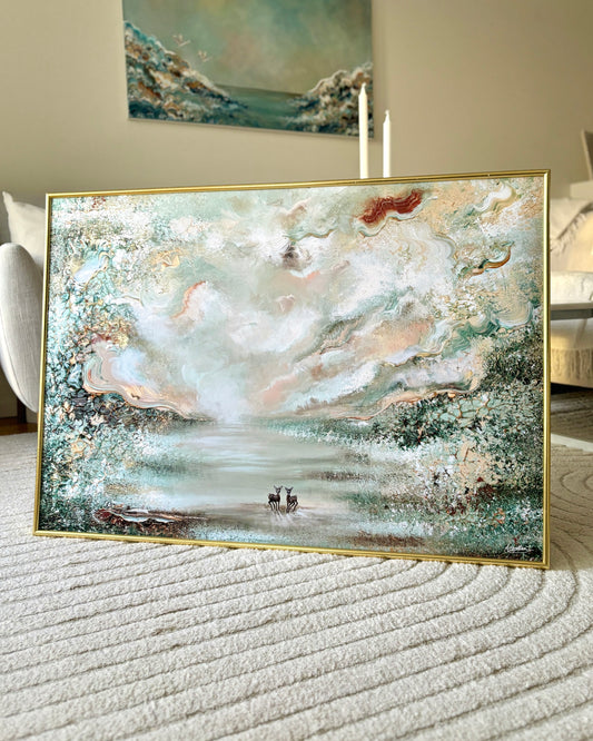 Green fields of love Print