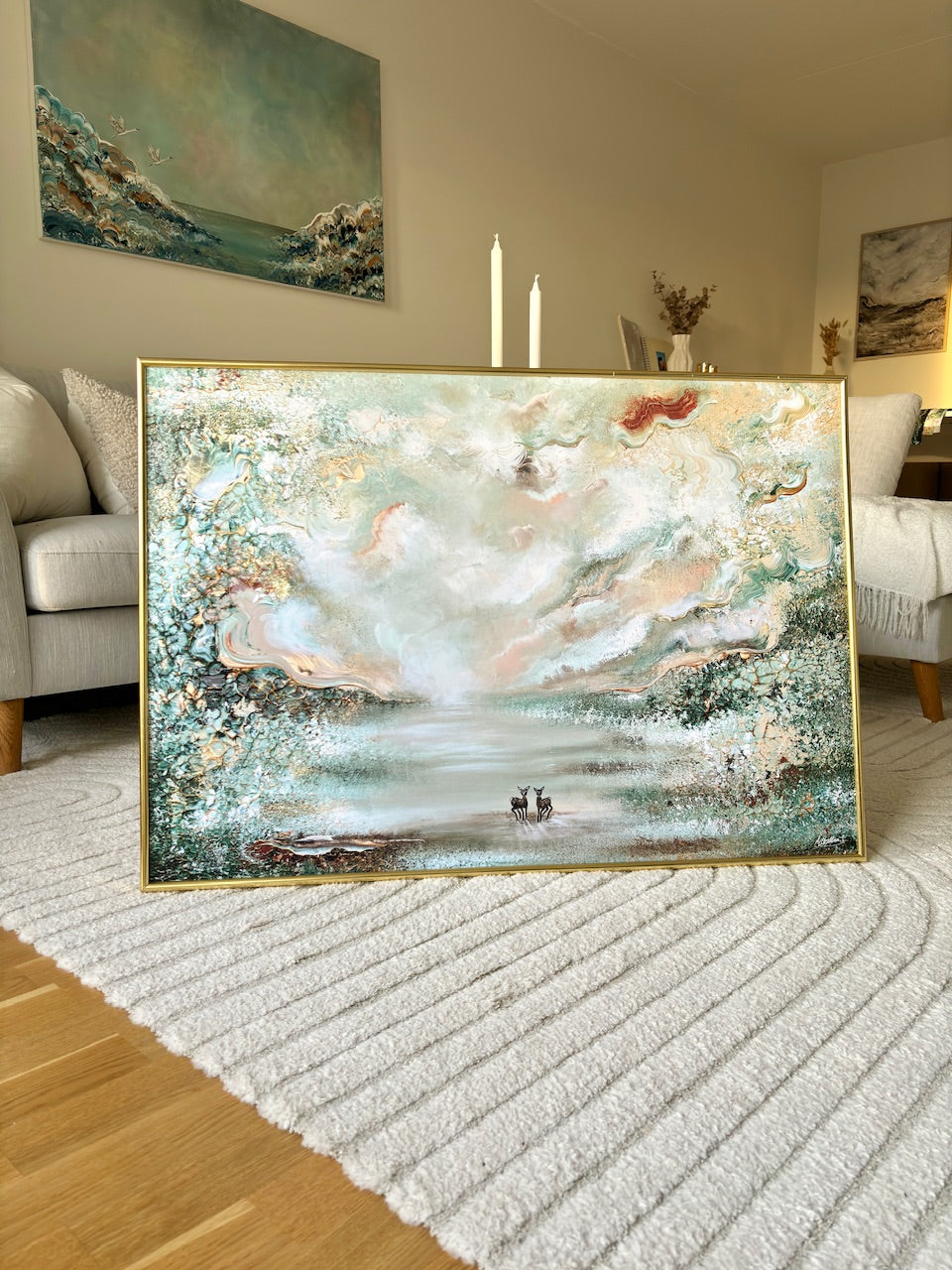 Green fields of love Print
