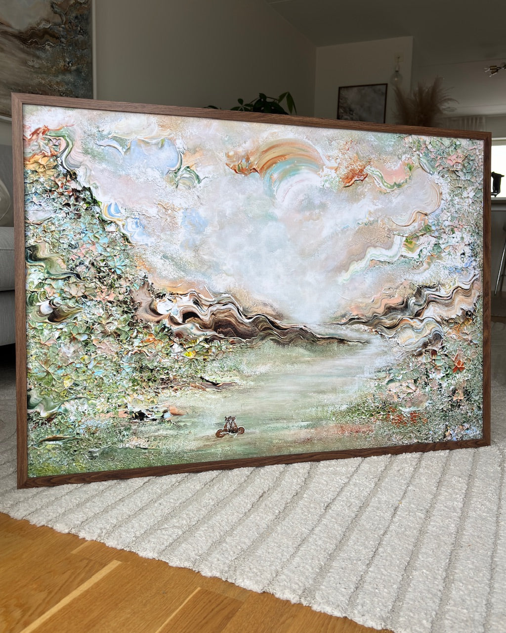 Green fox dreamscape Print