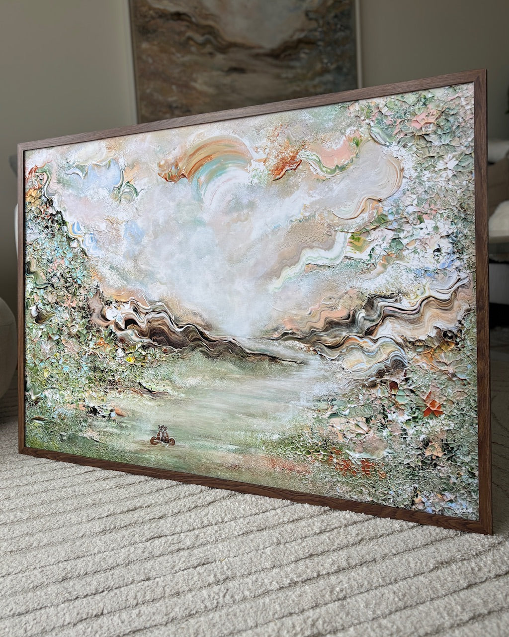 Green fox dreamscape Print