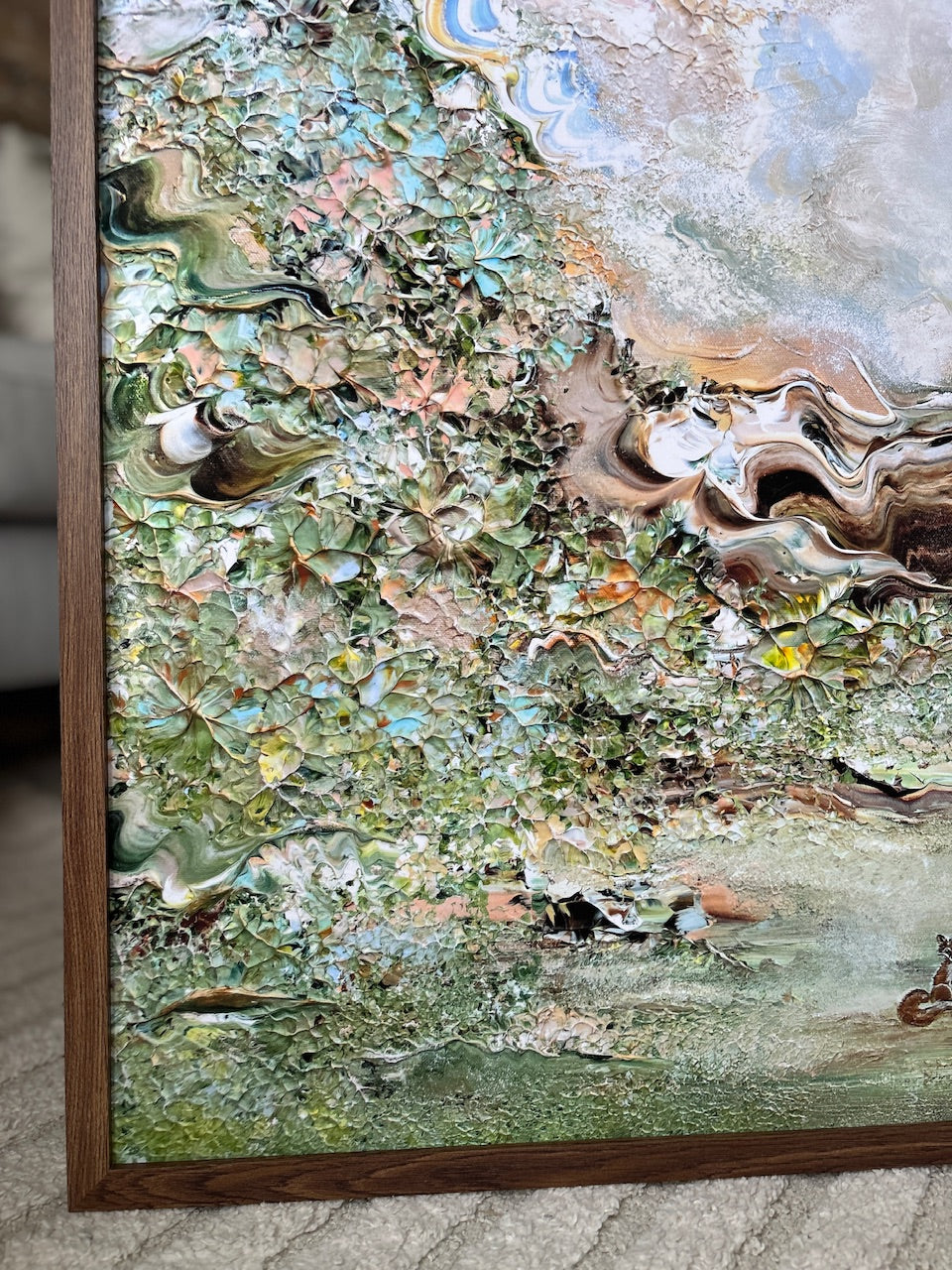 Green fox dreamscape Print