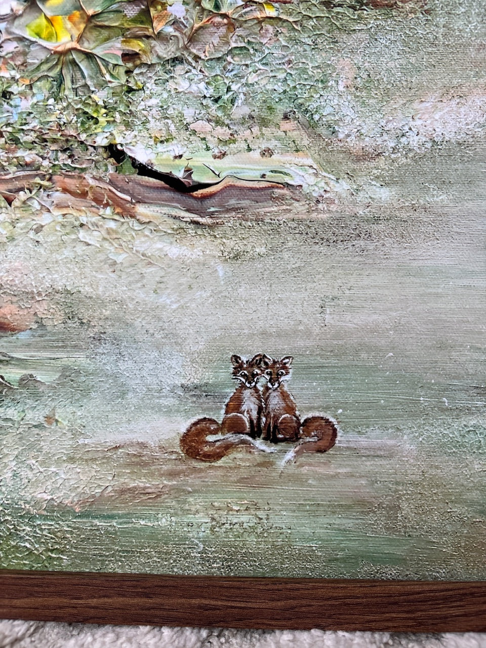 Green fox dreamscape Print