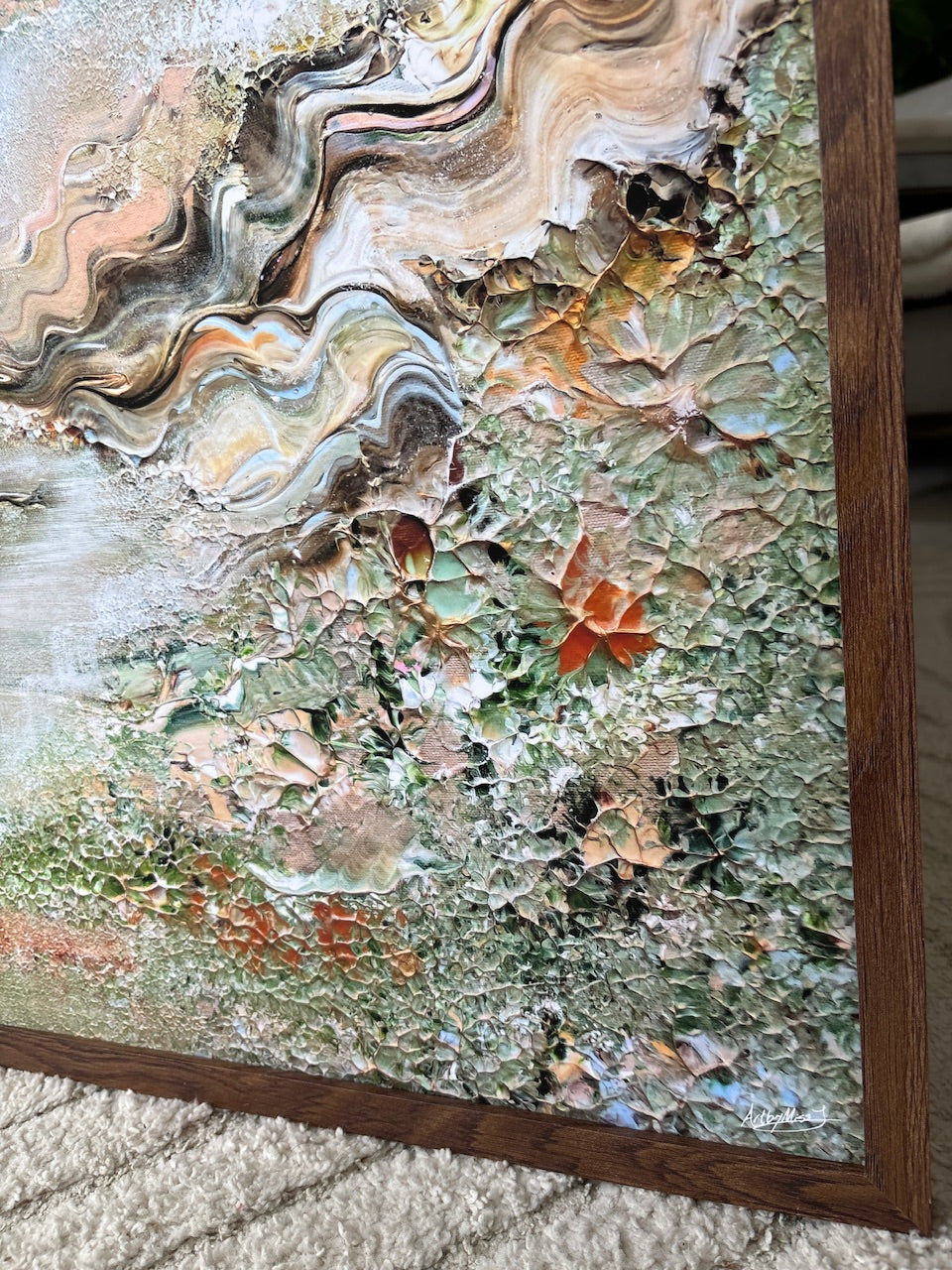 Green fox dreamscape Print