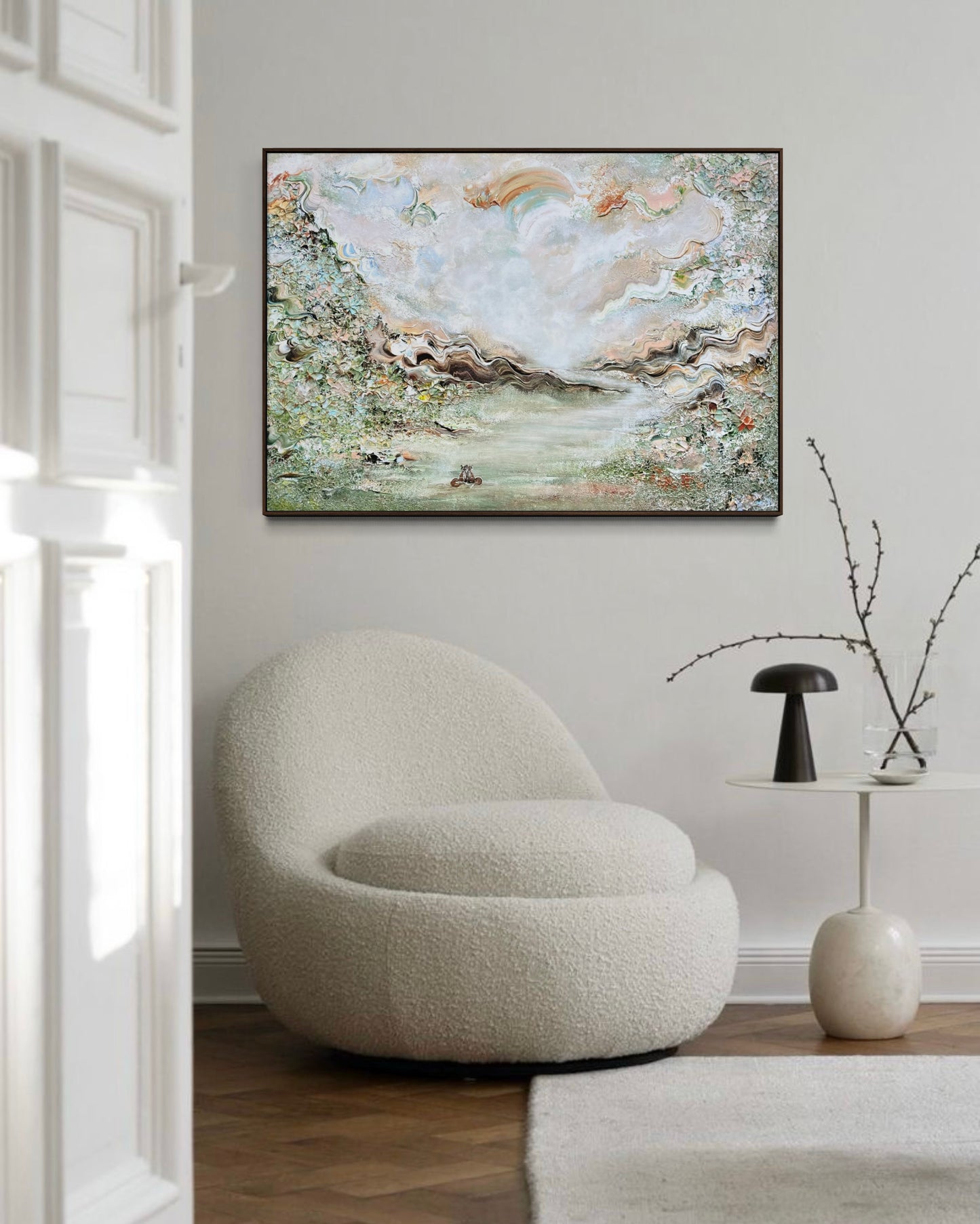 Green fox dreamscape Print