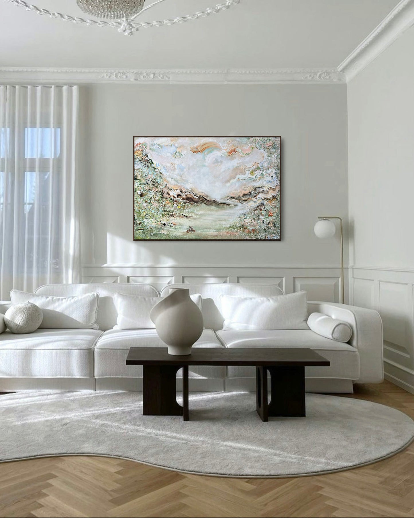 Green fox dreamscape Print