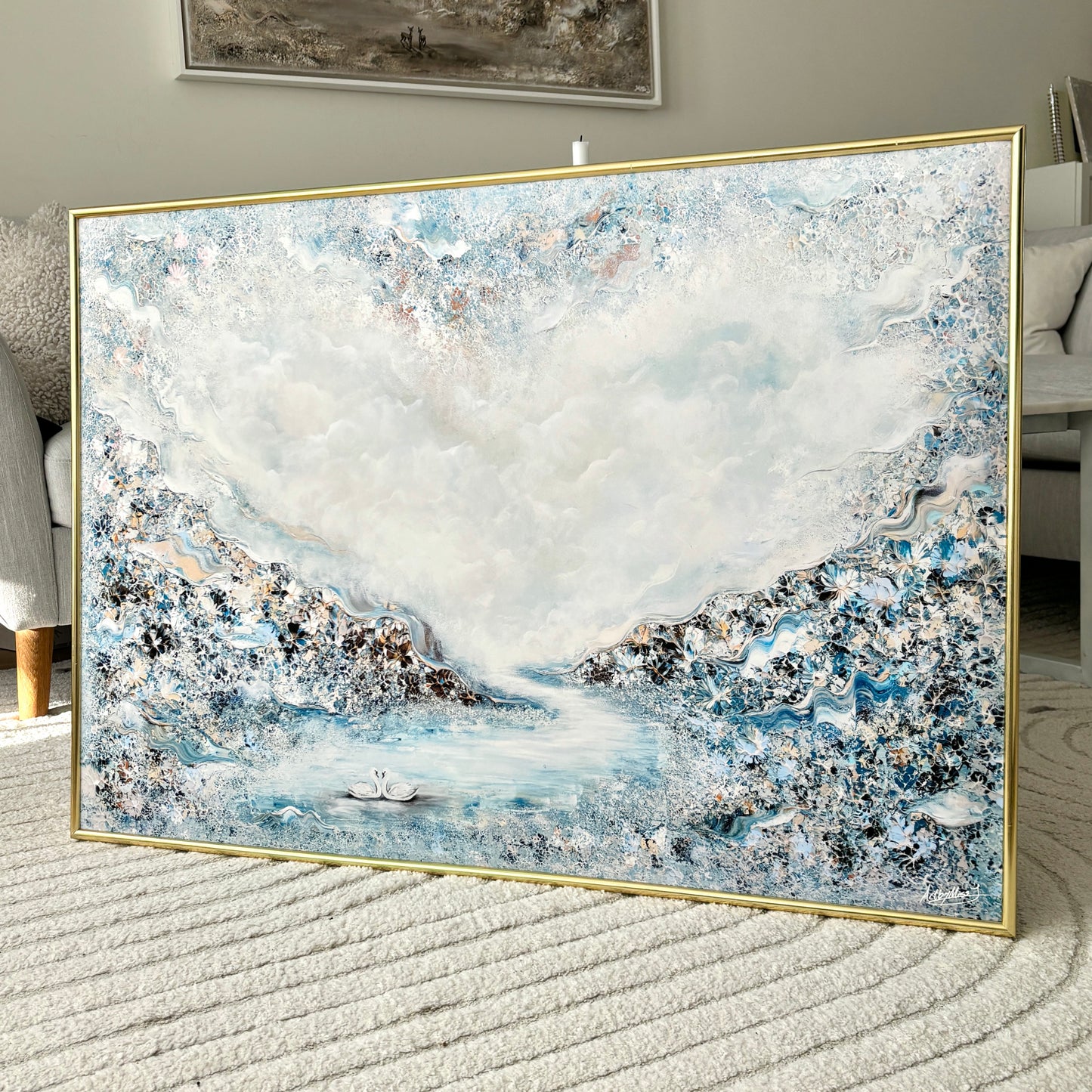 Blue swans Print