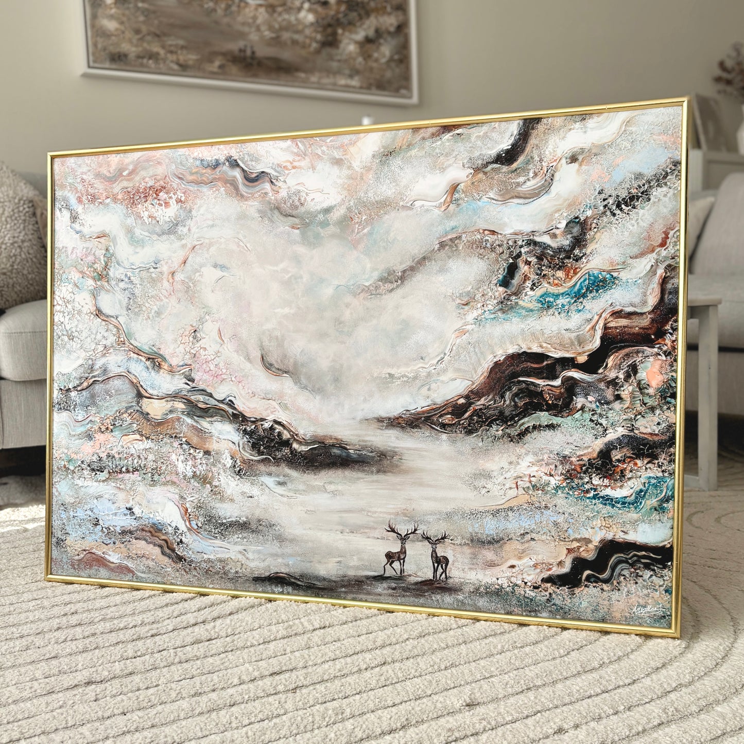 Beige dreamscape fields Print
