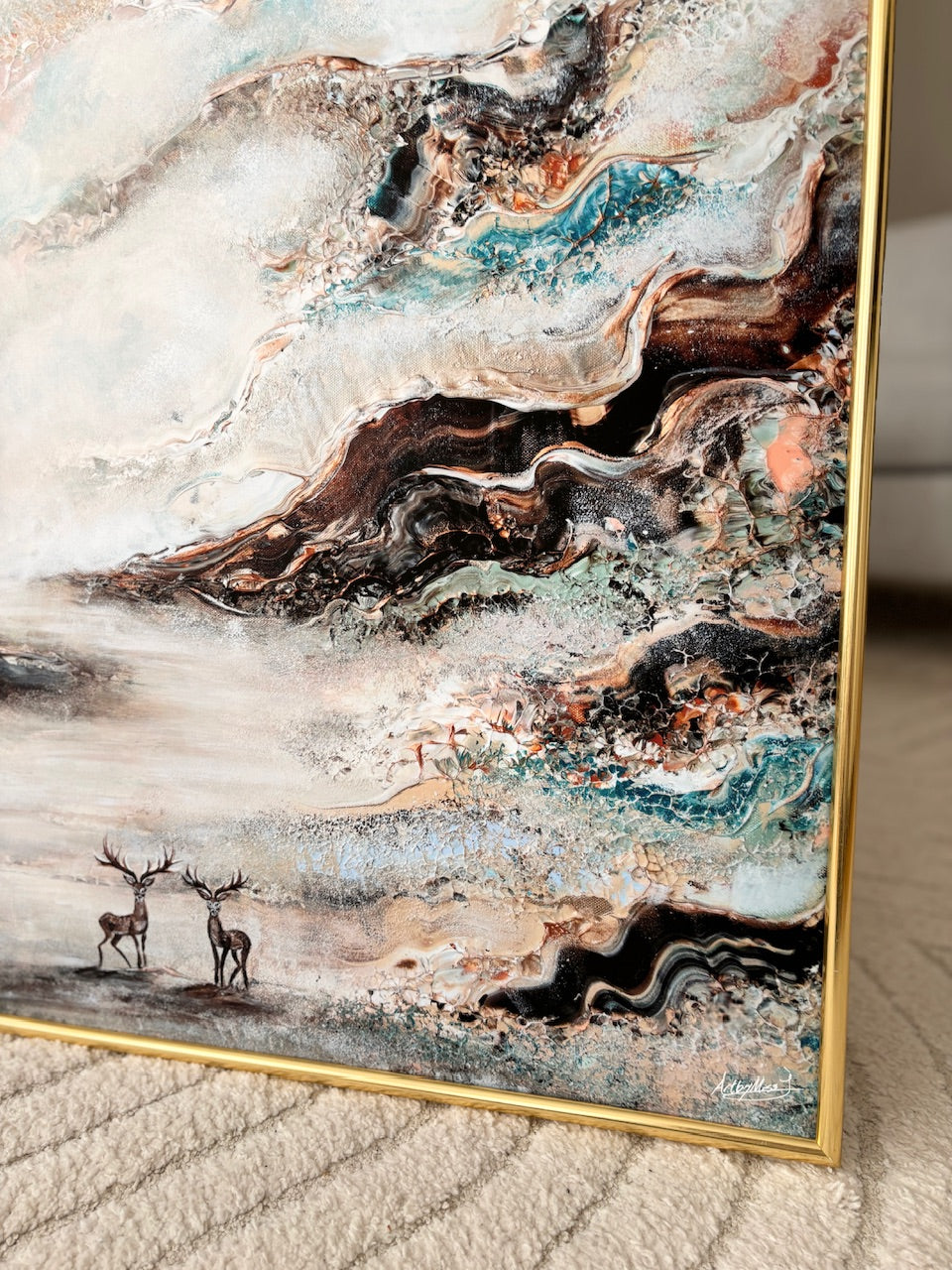 Beige dreamscape fields Print