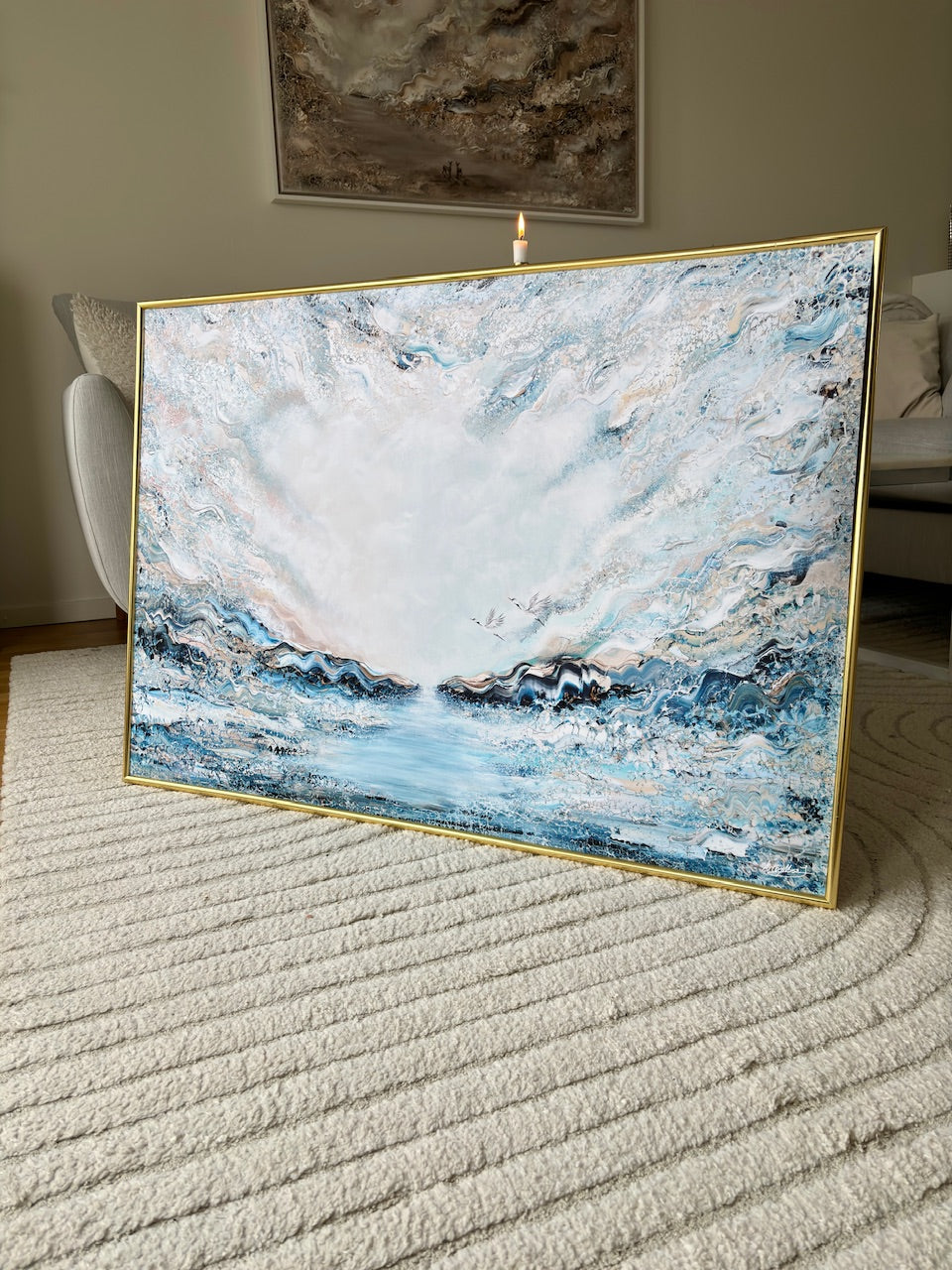 Flying ocean cranes Print