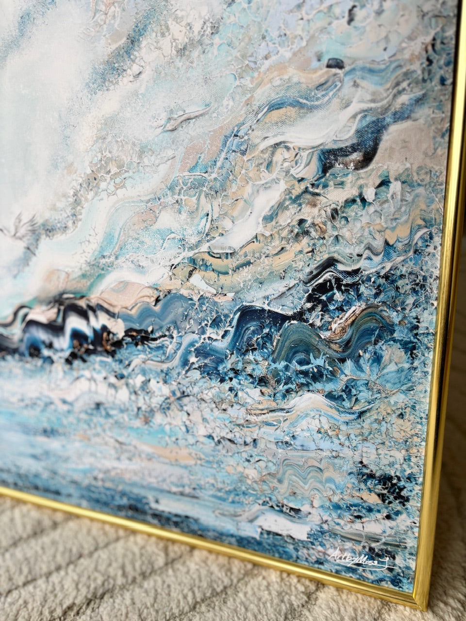 Flying ocean cranes Print