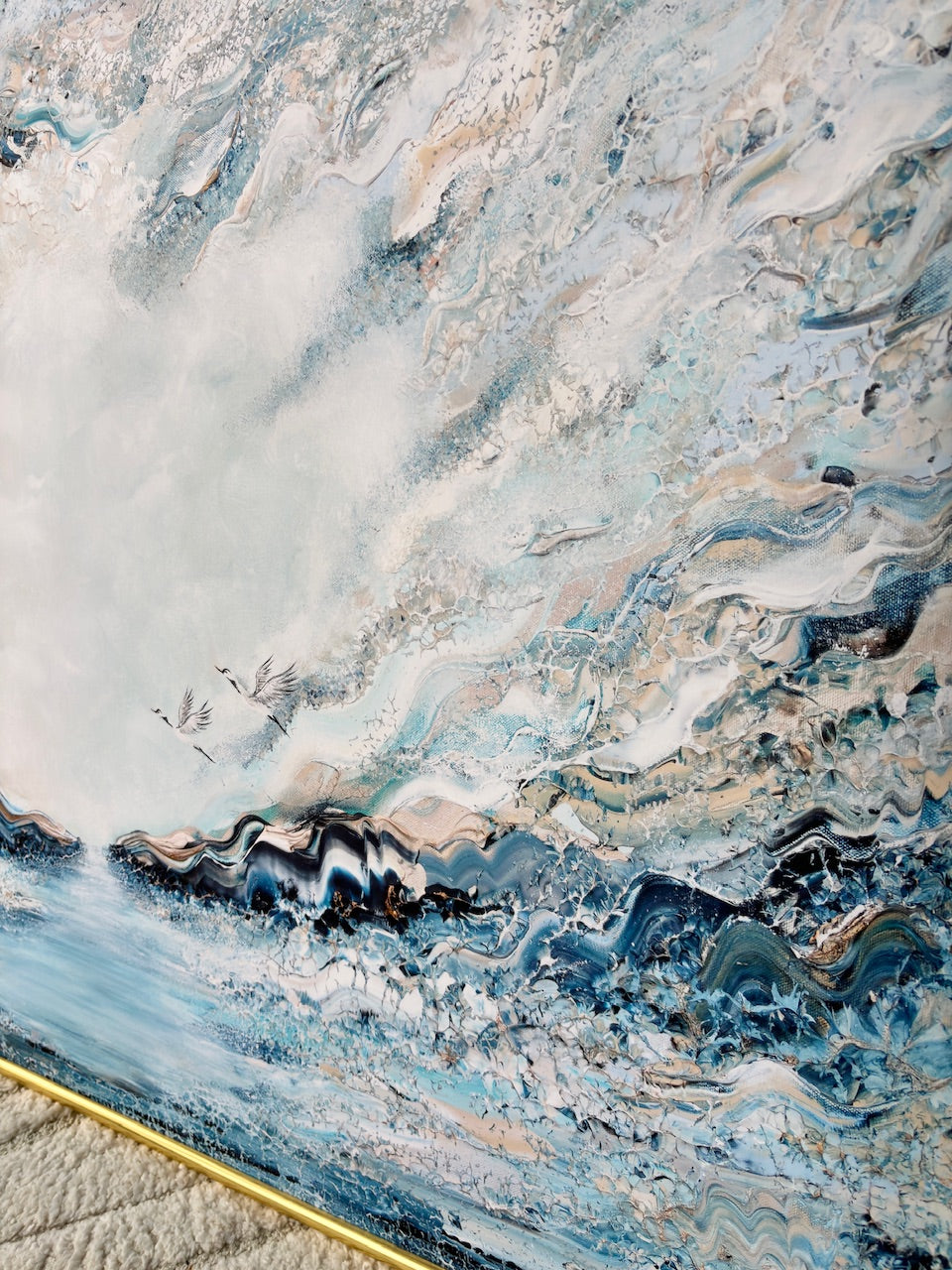 Flying ocean cranes Print