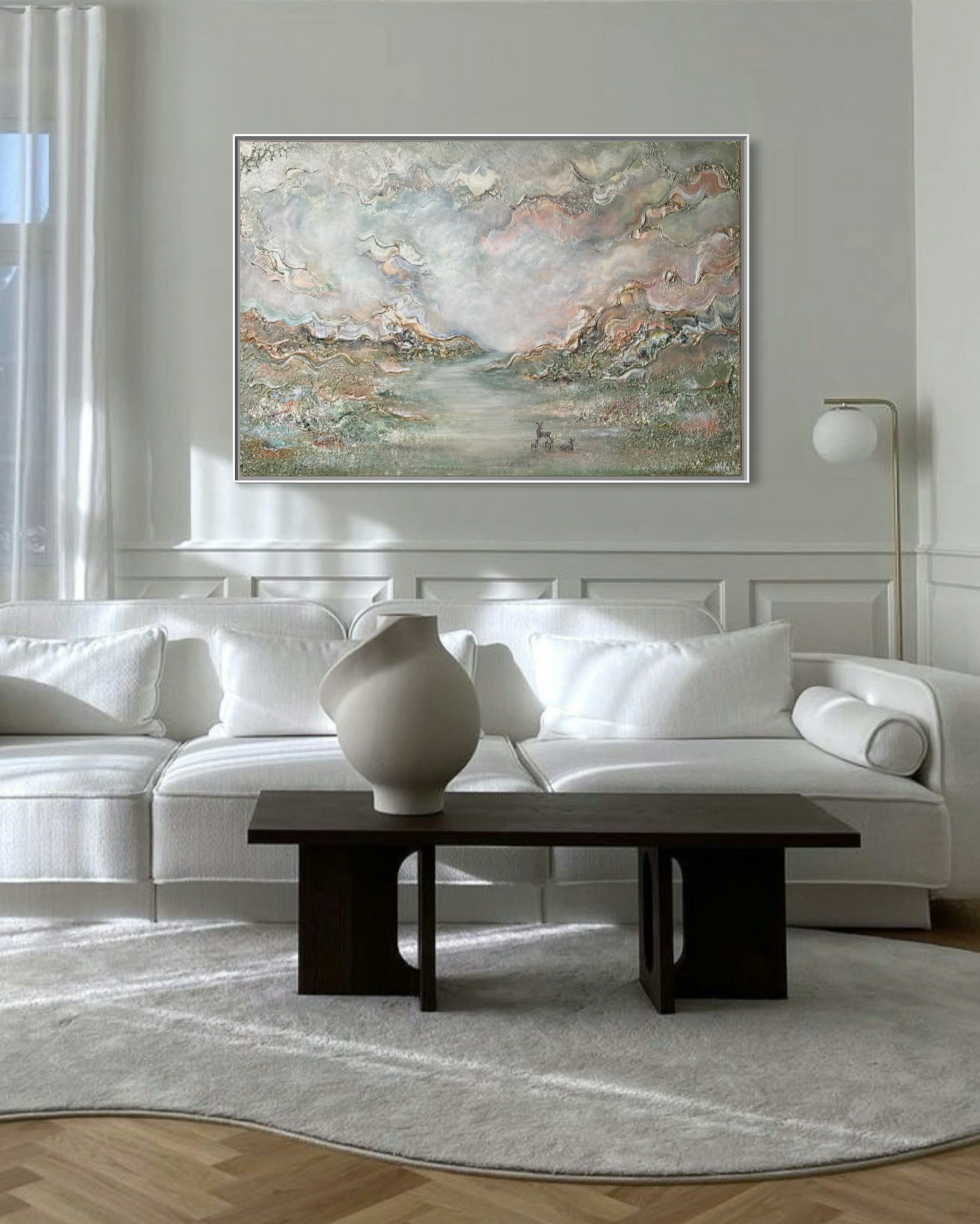 Green deer harmony - Original Painting