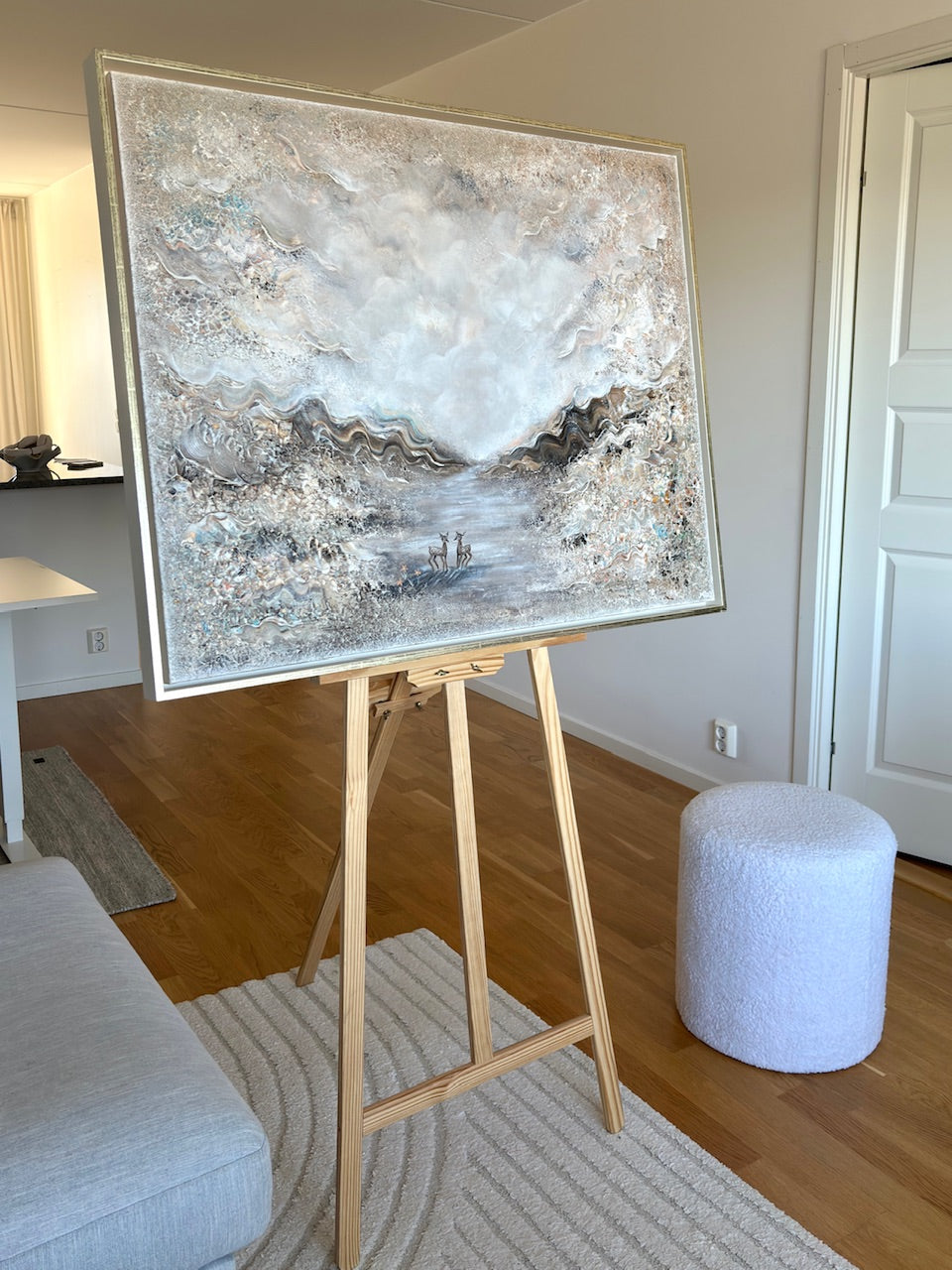Beige Deer Harmony - Original Painting