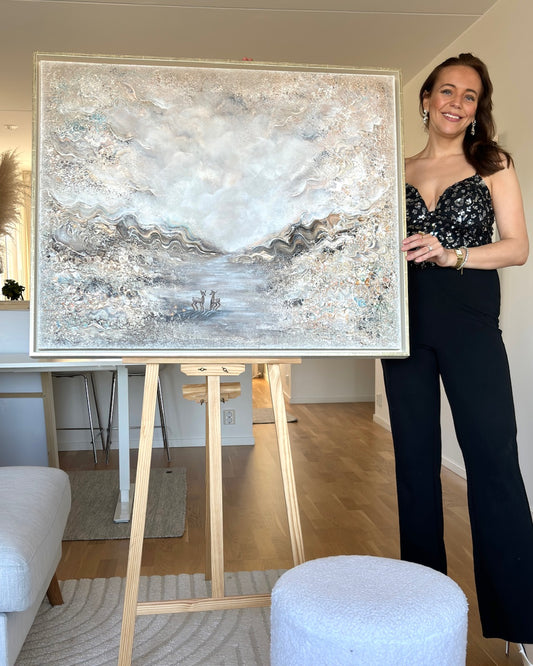 Beige Deer Harmony - Original Painting