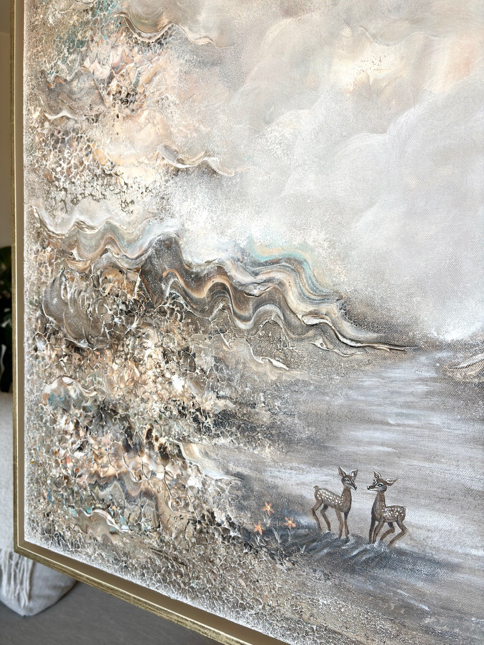 Beige Deer Harmony - Original Painting