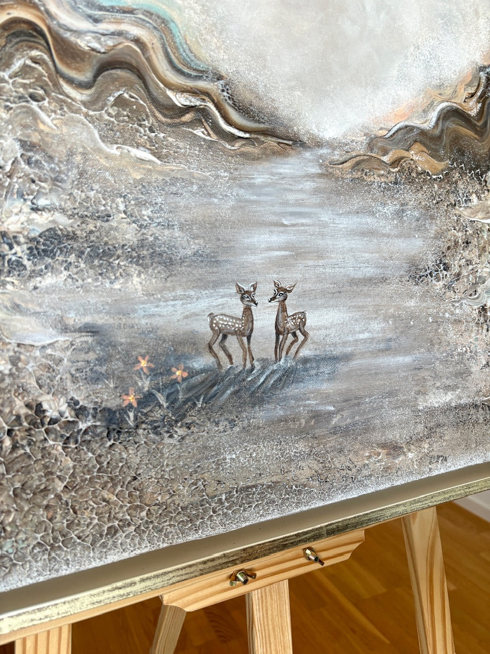 Beige Deer Harmony - Original Painting