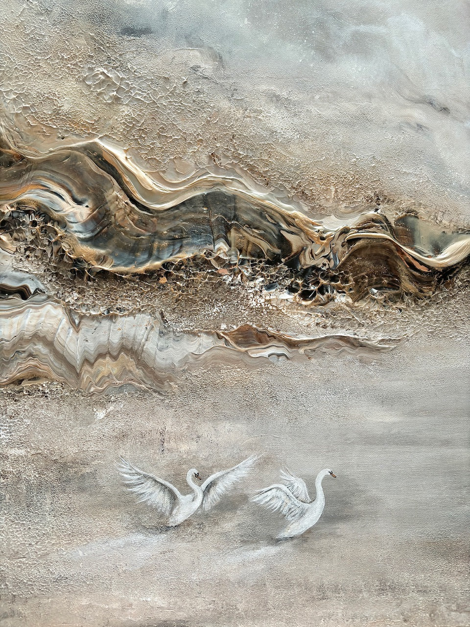 Swans of serenity - Original Painting