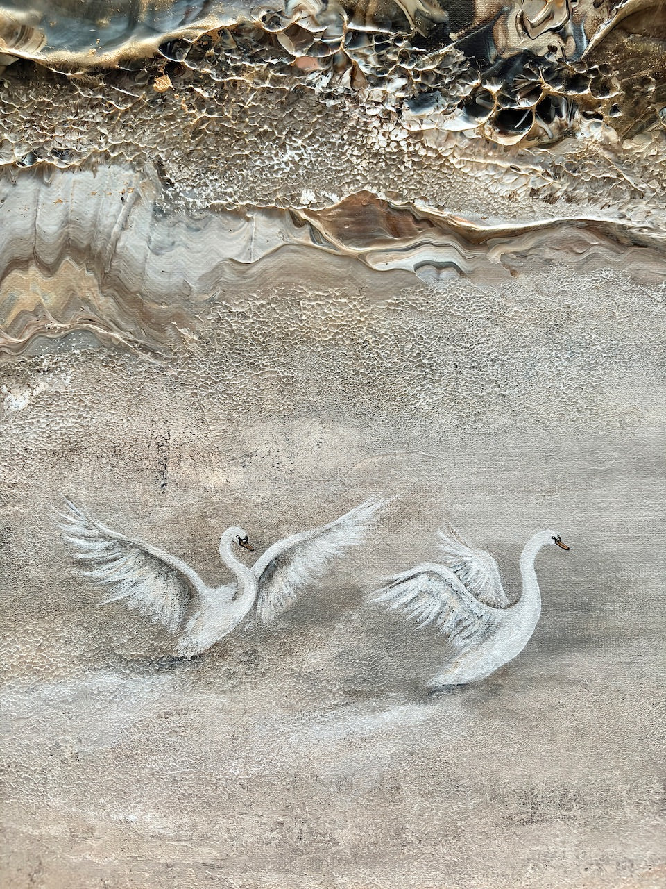 Swans of serenity - Original Painting