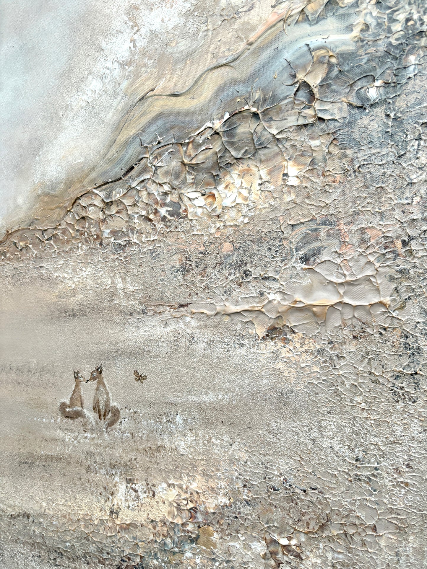 Beige fox dreamland - Original Painting