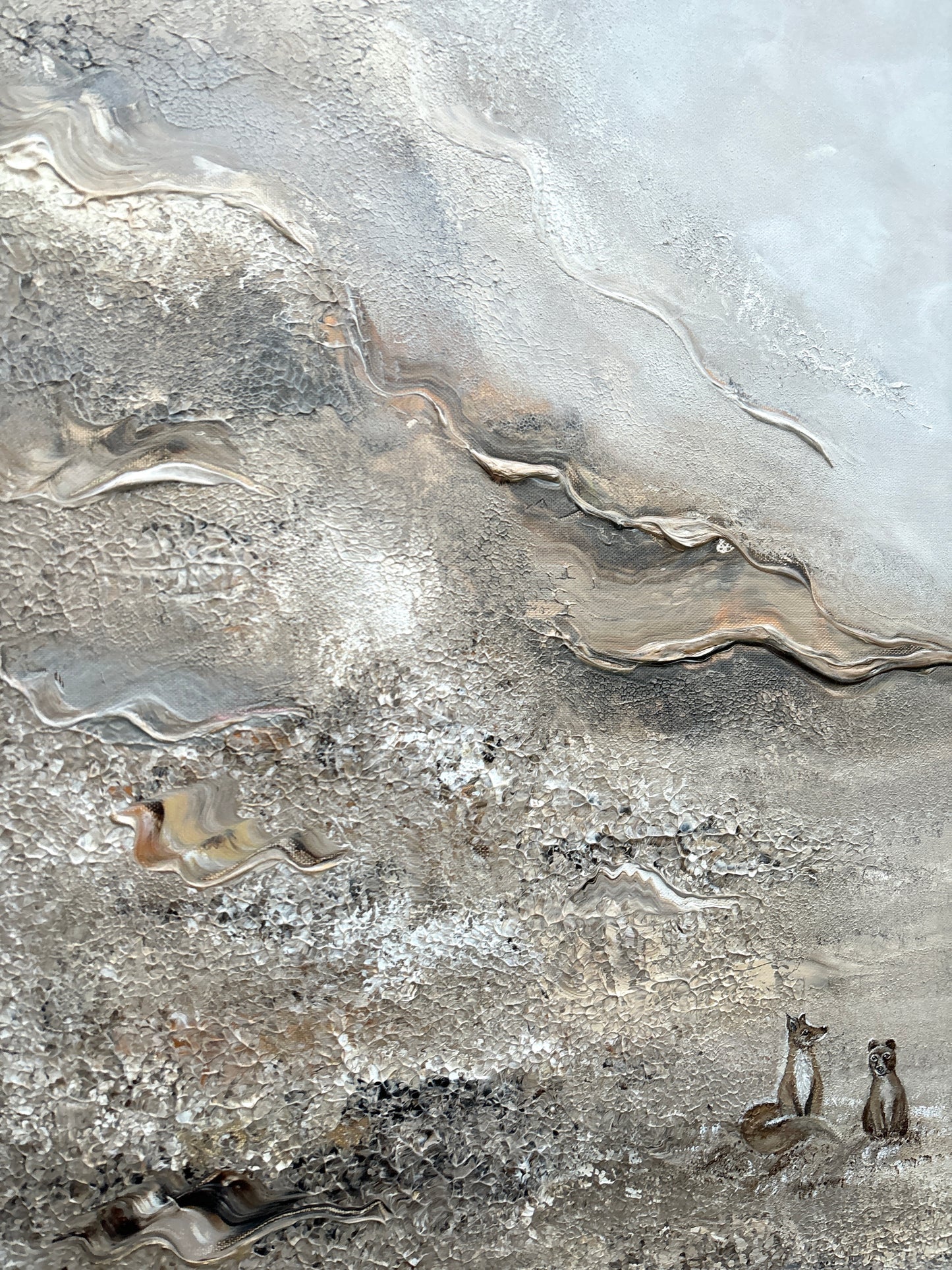 Fox and bear - Original Painting