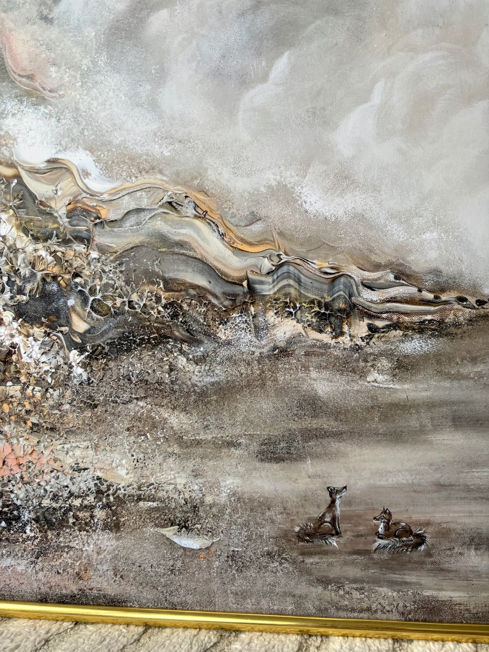 Beige fox dreamscape Print