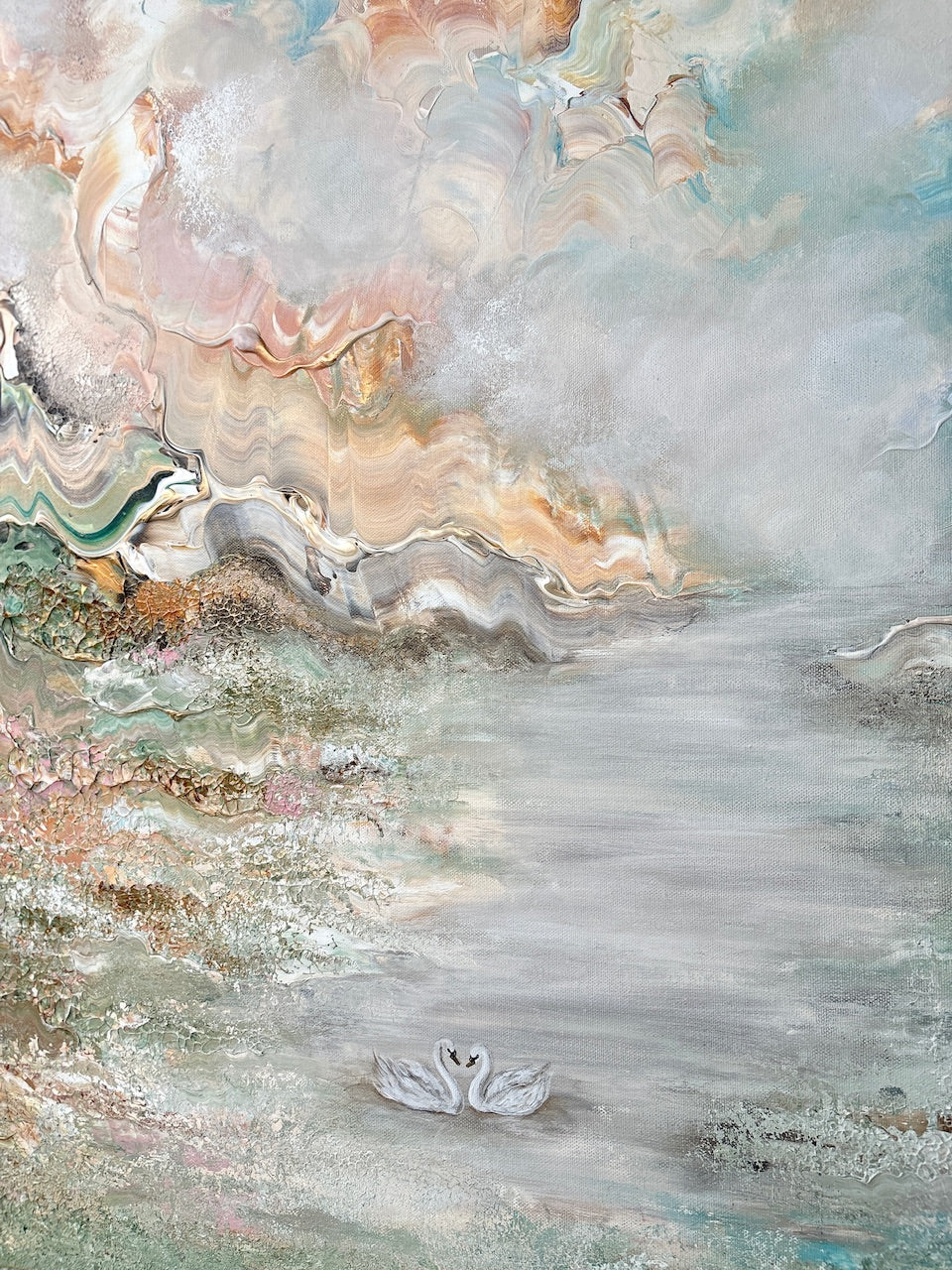 Swans in wonderland - Original Painting