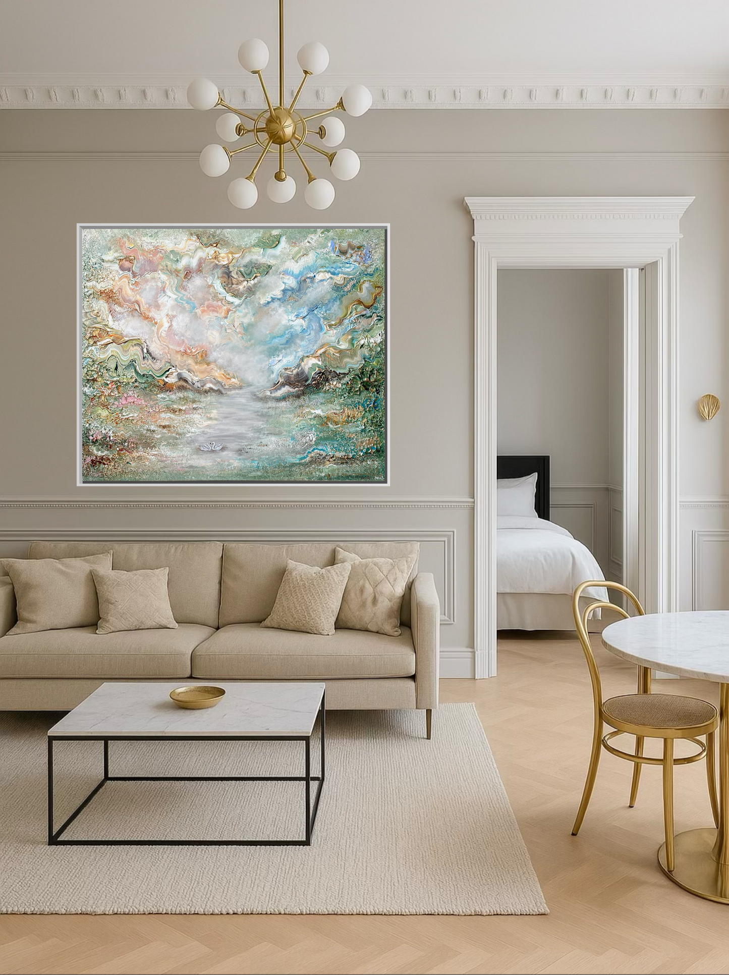Swans in wonderland - Original Painting