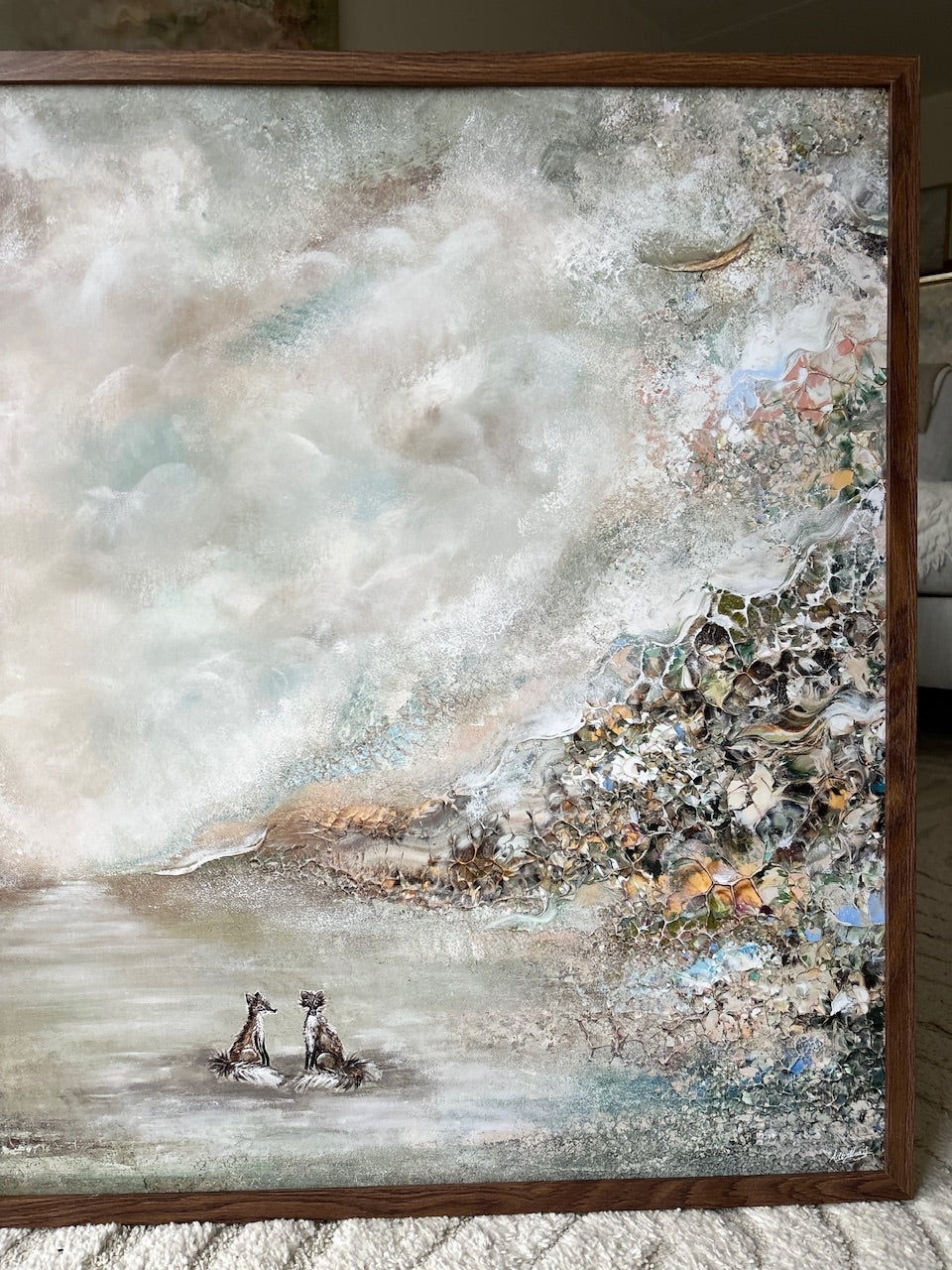 Green Fox Forest Print