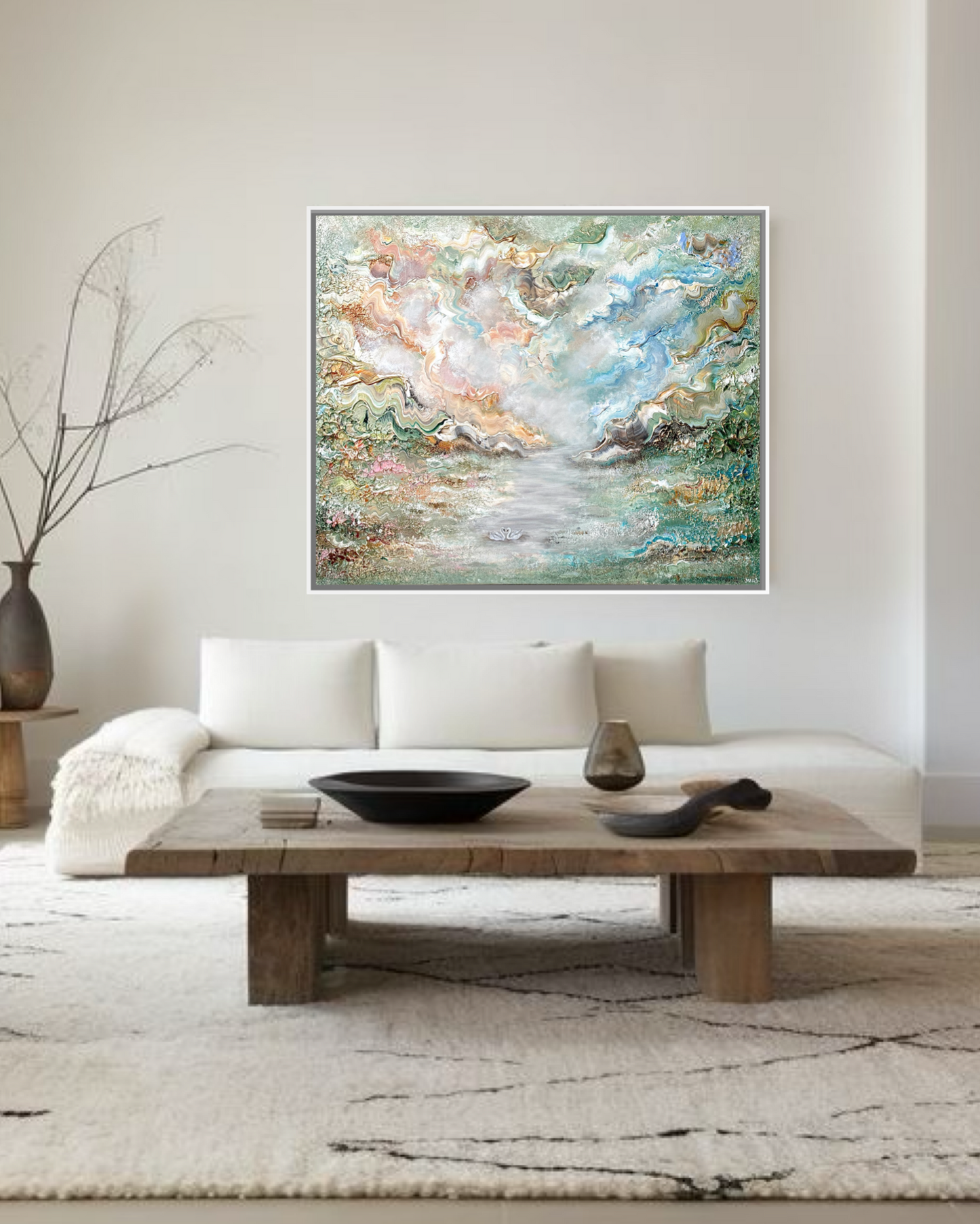 Swans in wonderland - Original Painting