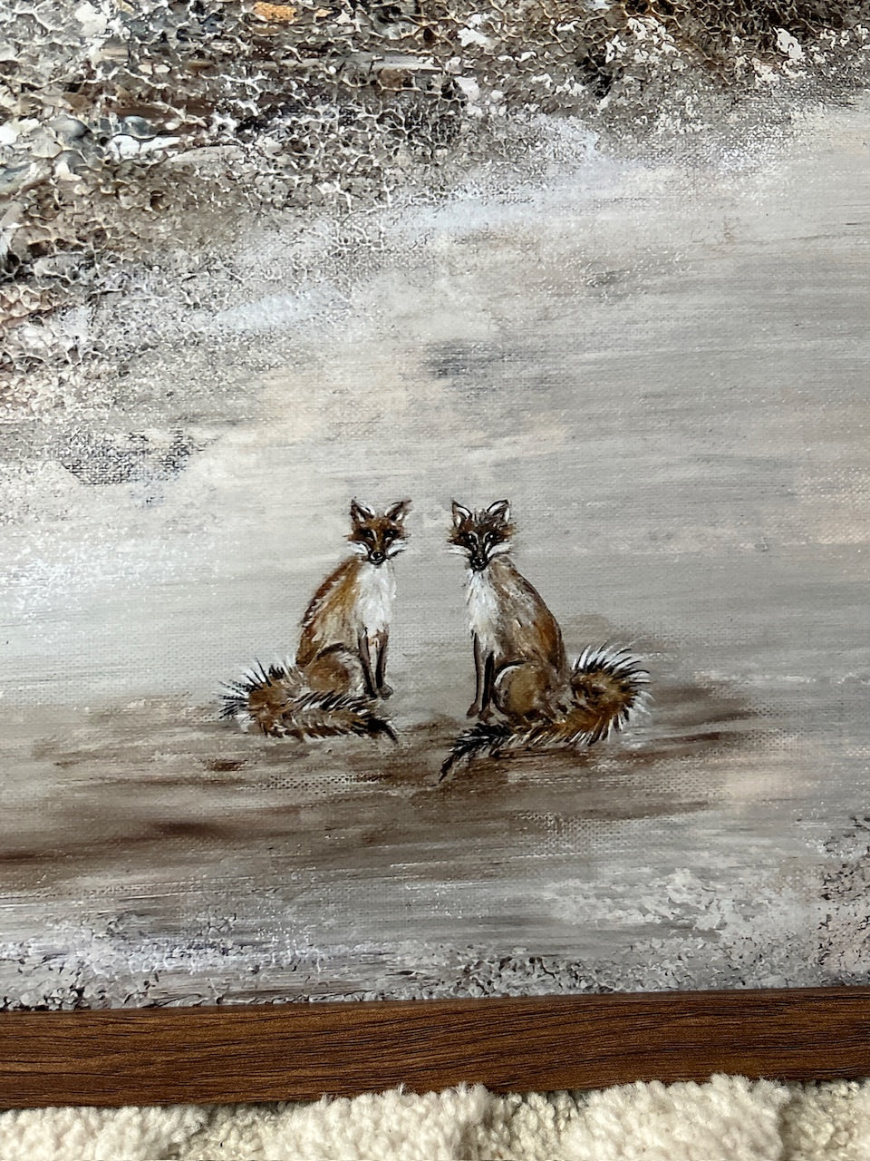 Adorable fox love Print