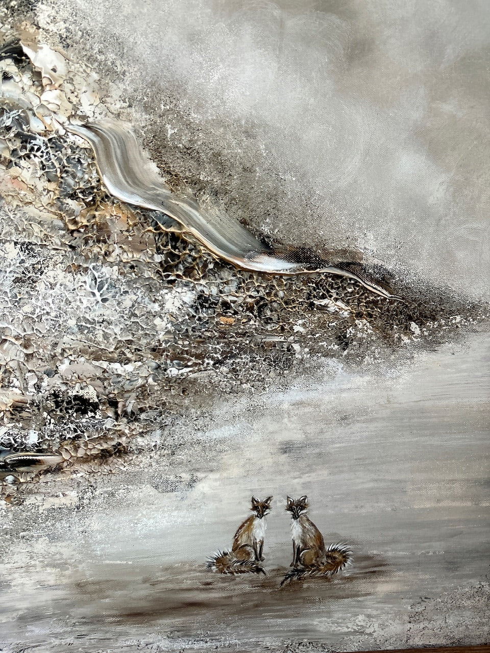 Adorable fox love Print