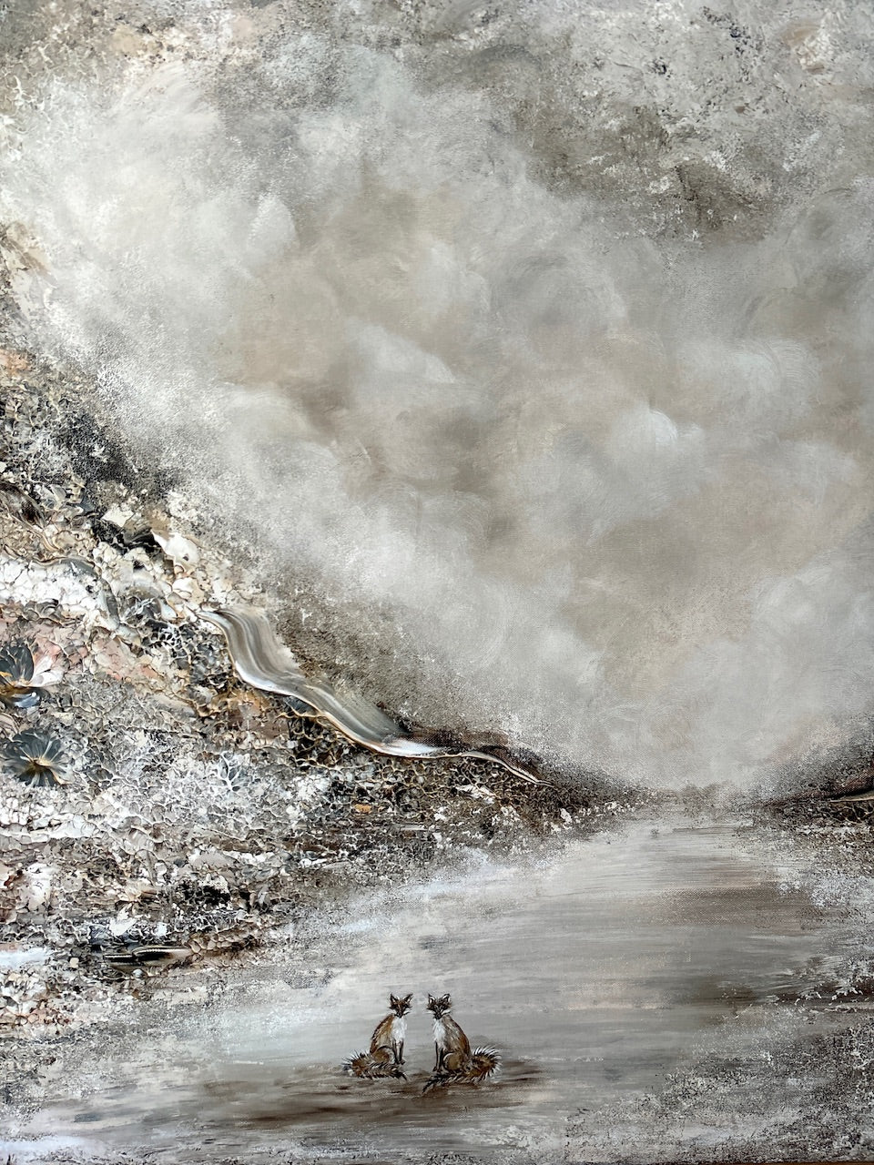 Adorable fox love Print