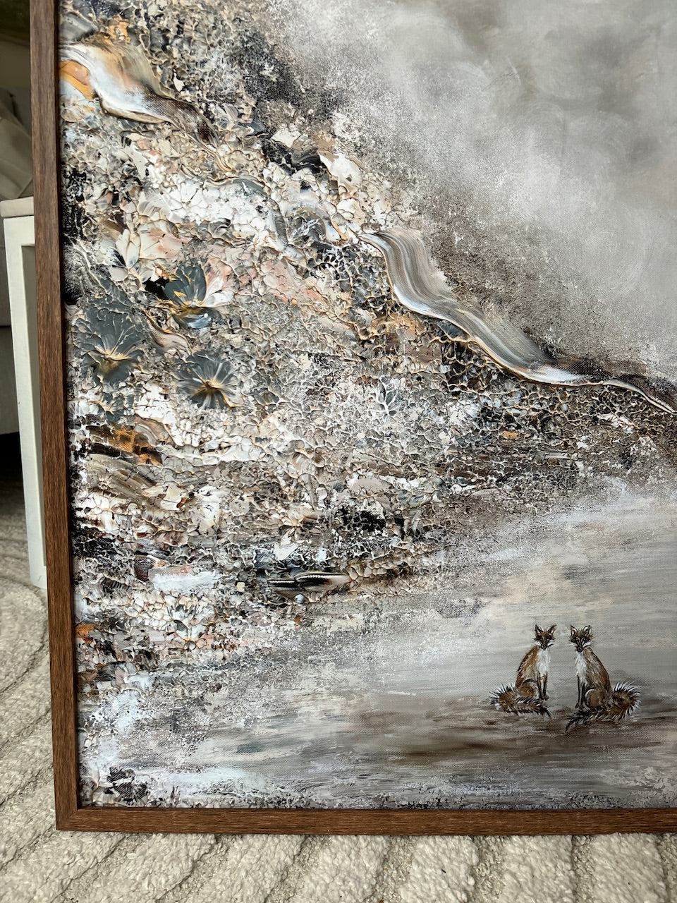 Adorable fox love Vertical Print