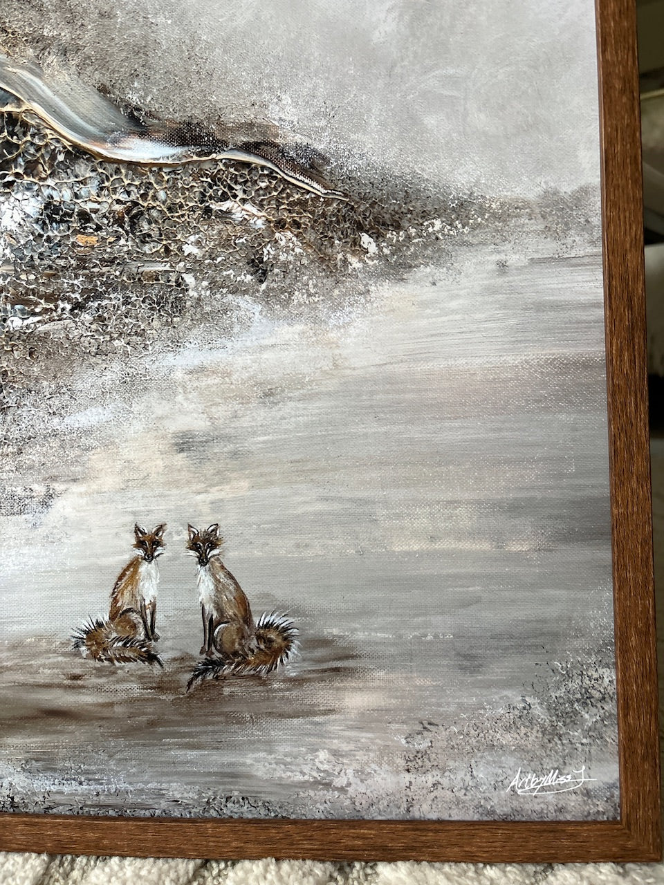 Adorable fox love Vertical Print