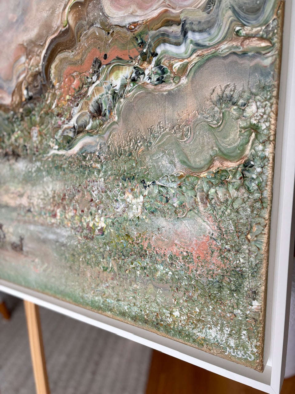 Green deer harmony - Original Painting