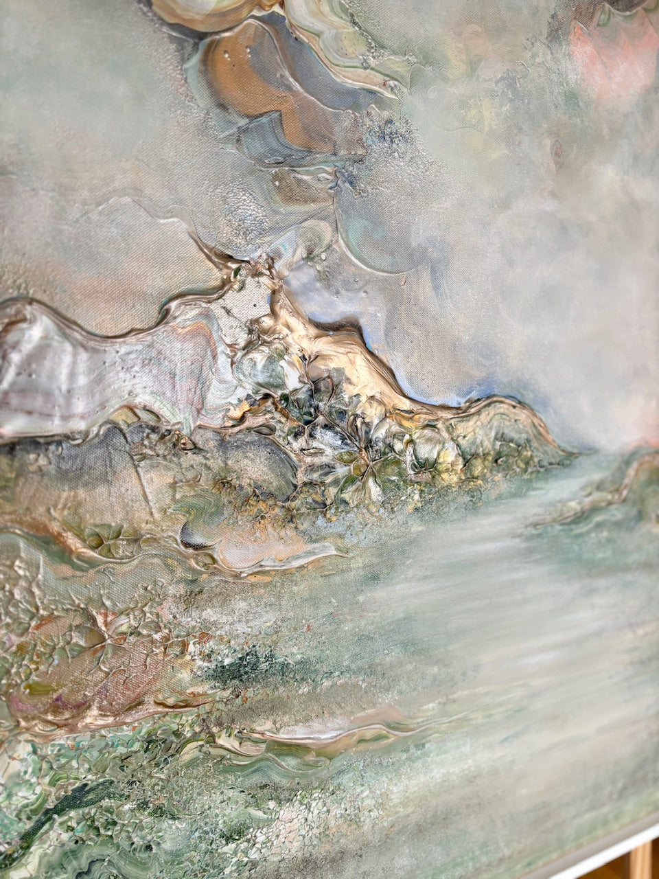 Green deer harmony - Original Painting