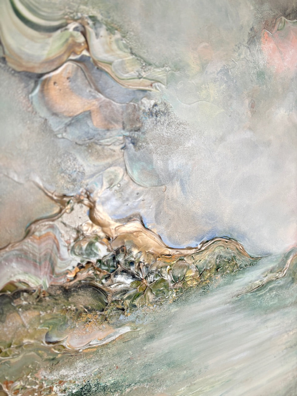 Green deer harmony - Original Painting