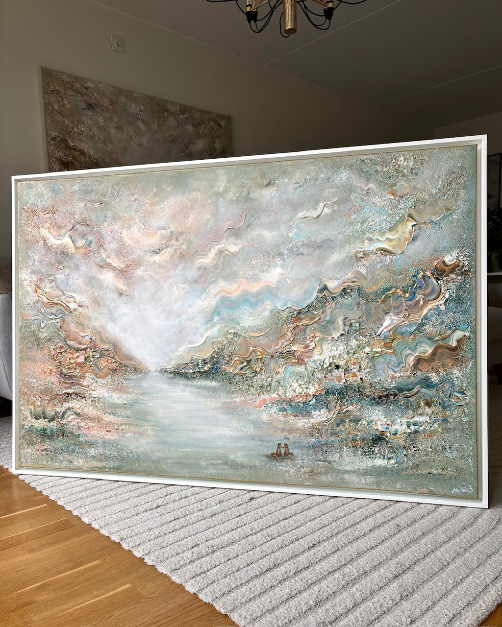 Blue fox dreamscape - Original Painting